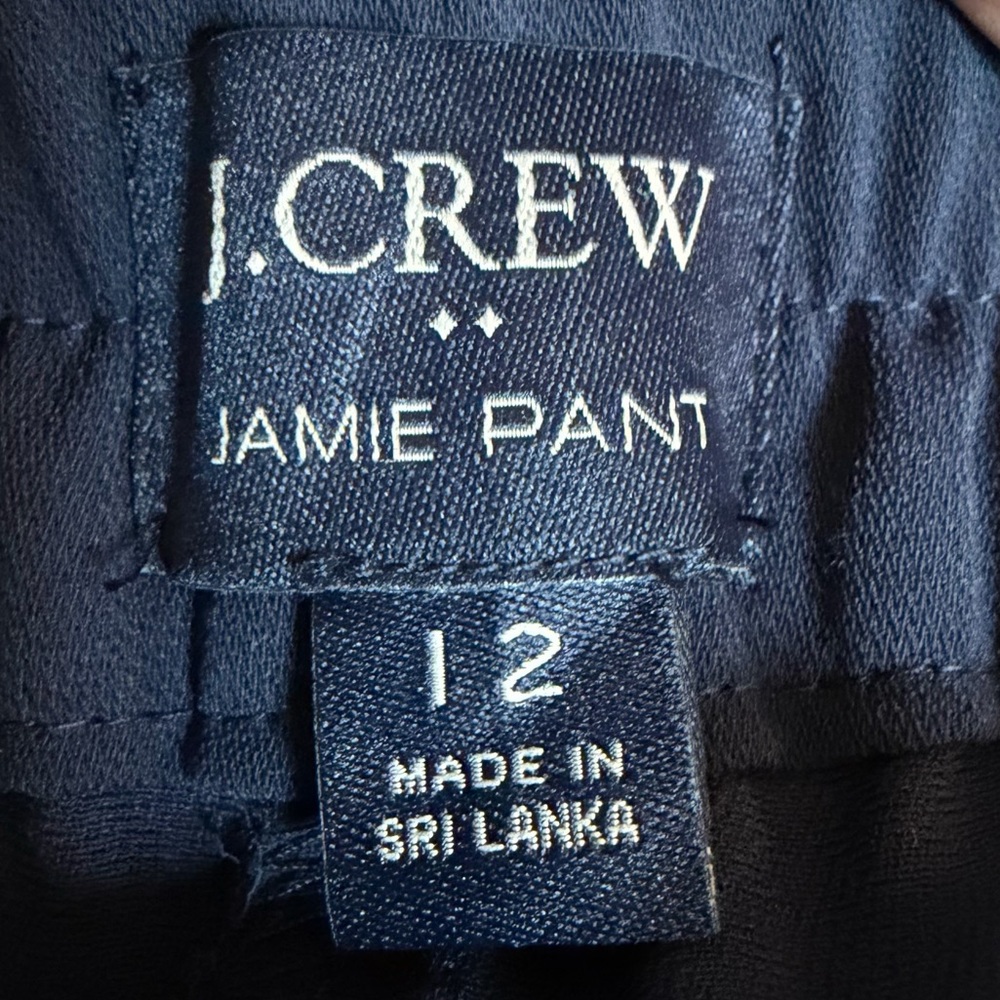 J. Crew Factory Jamie Pant with Elastic Waist Navy Blue Size 12 - Picture 9 of 14
